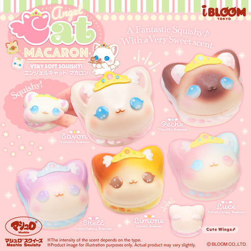 [Ship after 22 Mar] iBloom Squishy - Angel Cat Macaron