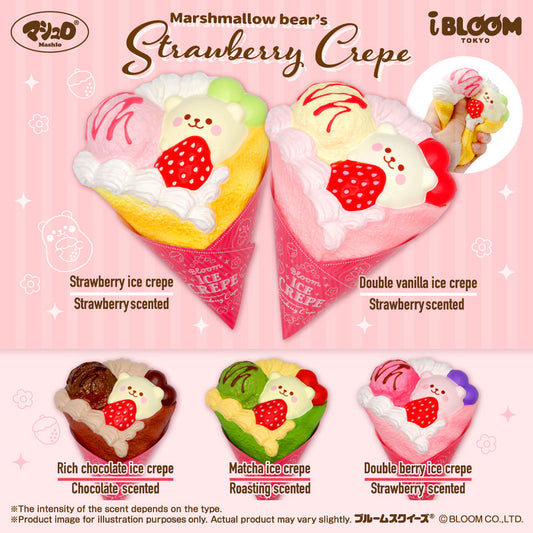 iBloom Squishy - Marshmallow Bear's Strawberry Crepe