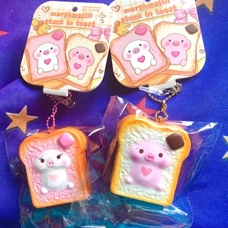 Creamiicandy Squishy - Marshmellii stuck in toast (Complete set of 2)